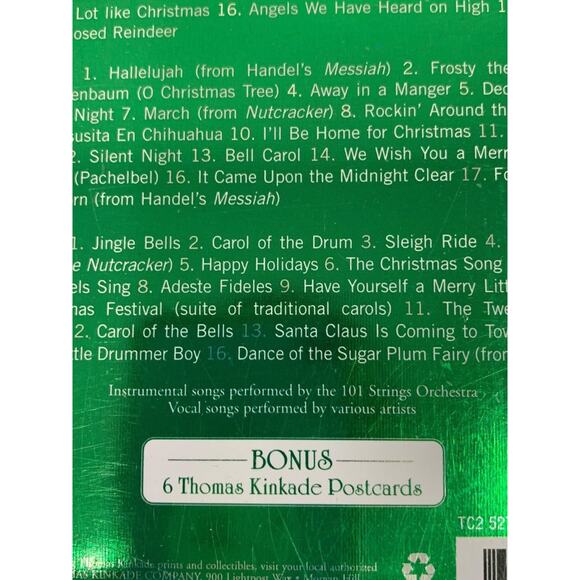 New Sealed 3 CD Tin 50 All-Time Christmas Favorites Thomas Kincade Postcards - Picture 5 of 6